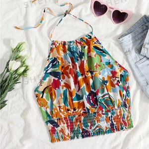 SHEIN Women’s Halter Colorful Tank Top Size Medium